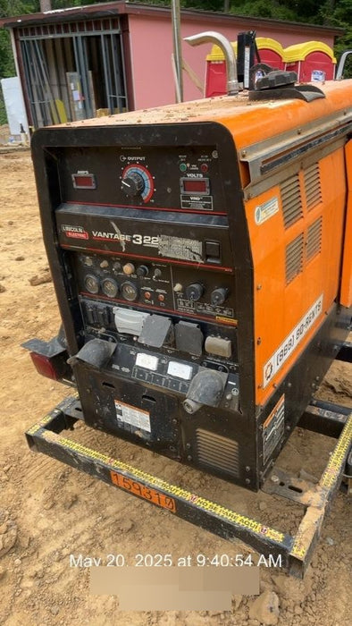 2021 Lincoln Electric Vantage 322 Vantage 322 Ready Pak 3 w/ Decals, ORANGE (includes trailer, cable rack, fender light kit) NO Telematics