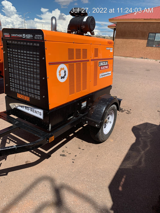 2021 Lincoln Electric Vantage 549X Ready Pak 3, ORANGE (includes trailer, cable rack, fender light kit)