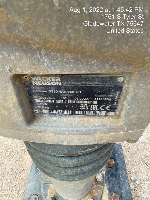 2020 WACKER NEUSON BS50-4As