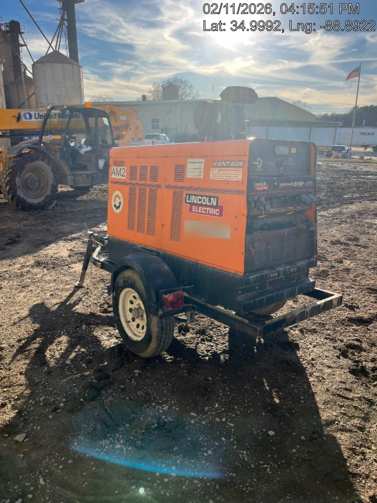 2021 Lincoln Electric Vantage 549X Ready Pak 3, ORANGE (includes trailer, cable rack, fender light kit)