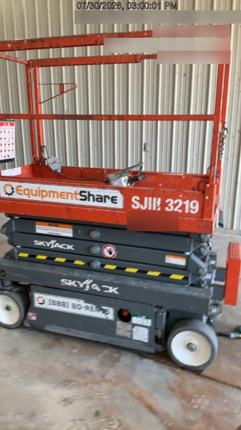2019 Skyjack SJIII-3219 Standard Options