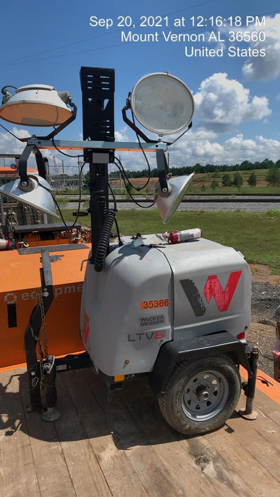 2019 Wacker Neuson LTV6L-MH Wacker Neuson LTV6L Mobile Light Tower w/Fuel Level Sensor Installed