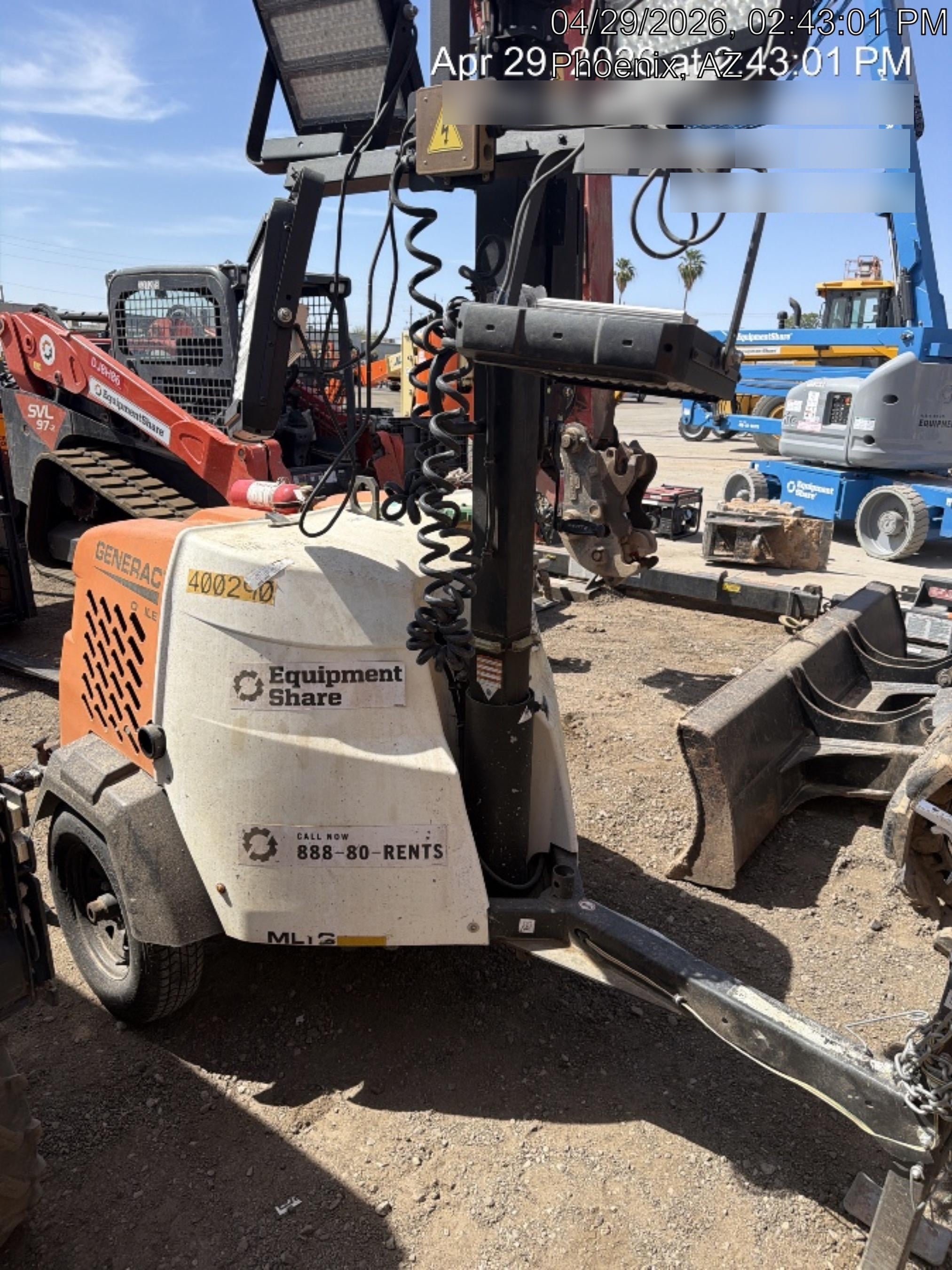 2024 Generac MLT2 Diesel, Flex Switch 120V Input, Powerzone Controller, 
(4) 320W LED Lights, 4kW Generator, 39.9 Gal Fuel Tank, 2" Ball, T3