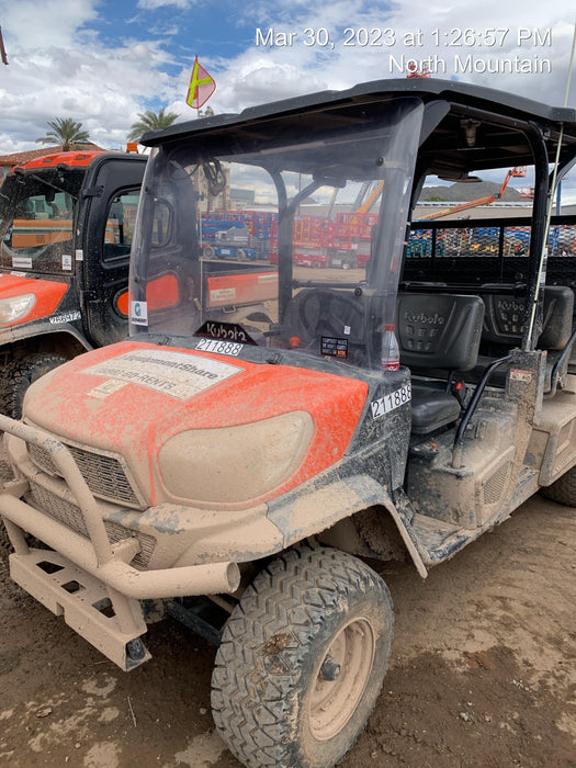 2022 Kubota RTV-X1140W-H Plastic Canopy, Windshield Acrylic Clear, LED Strobe Light, Wire Harness Kit, Back up Alarm