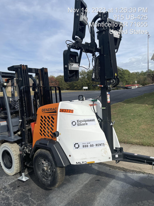 2023 Generac MLT2 Diesel, Flex Switch 120V Input, Powerzone Controller, (4) 320W LED Lights, 4kW Generator, 39.9 Gal Fuel Tank, 2" Ball, T3