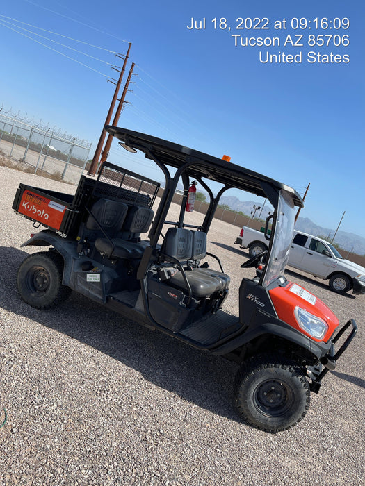 2022 Kubota RTV-X1140W-H Plastic Canopy, Windshield Acrylic Clear, LED Strobe Light, Wire Harness Kit, Back up Alarm