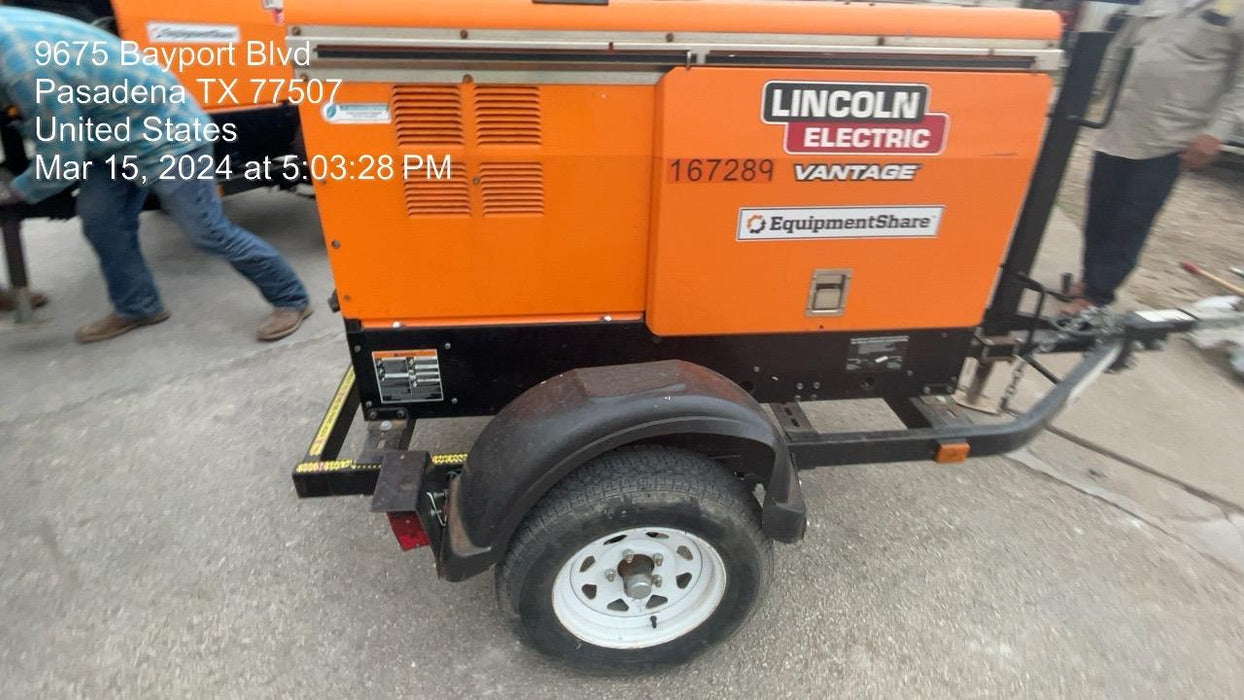 2021 Lincoln Electric Vantage 322 Vantage 322 Ready Pak 3 w/ Decals, ORANGE (includes trailer, cable rack, fender light kit) NO Telematics