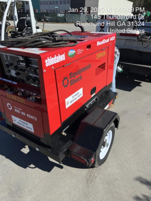 2024 Shindaiwa DGW400DML Kubota D902 Engine, 23 HP, Dual Op Welder, Wire, Arc, Droop Stick, Tig, and CC Stick Functionality, Simulphase, 3 Phase and 1 Phase Gen Output, Single Axle NB Trlr, Slr Trckl Chrg 12V 12W, Fire Ext, T3