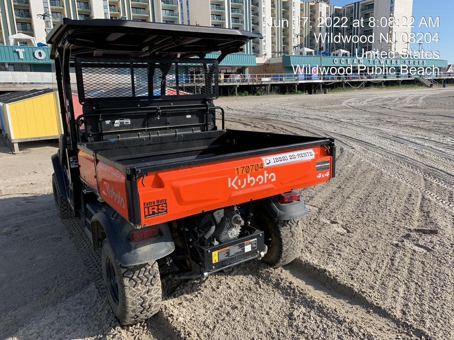 2021 Kubota RTV-X1140W-H Plastic Canopy, Windshield Acrylic Clear, LED Strobe Light, Wire Harness Kit, Back up Alarm
