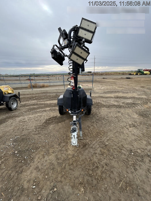 2020 Allmand NLV3GR (4) LED Light Fixture 350W, 23' Vertical Mast, 3kW Prime, Towable, Deep Sea L401, Leveling Jacks, Yanmar T4F 5.8hp