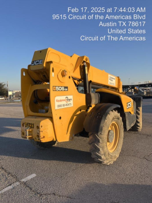 2019 JCB 506-36 Canopy, 74 HP, Foam Filled Tires, STD Worklight, Beacon, Aux Hydraulics, Lifting Eye, Back up Alarm 48" Carriage/48" Forks