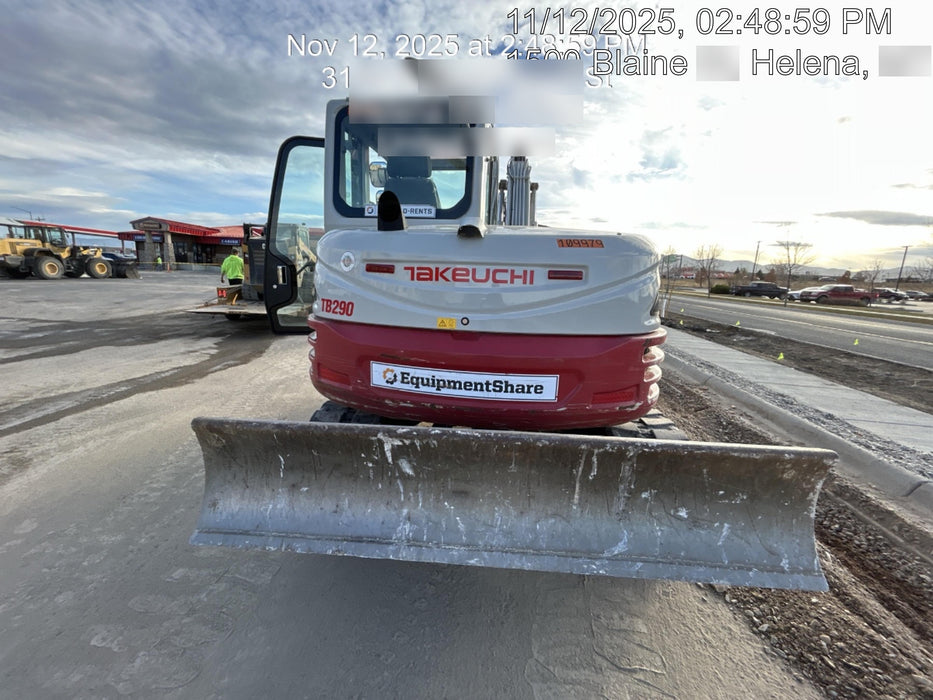 2020 Takeuchi TB290C Cab/Heat/Air, Rubber Tracks, Manual TAG QC