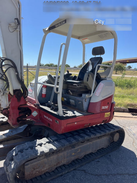 2019 Takeuchi TB260 Takeuchi TB260 Canopy w/Rubber Tracks, Auxiliary Hydraulics, Standard Blade, Manual QC