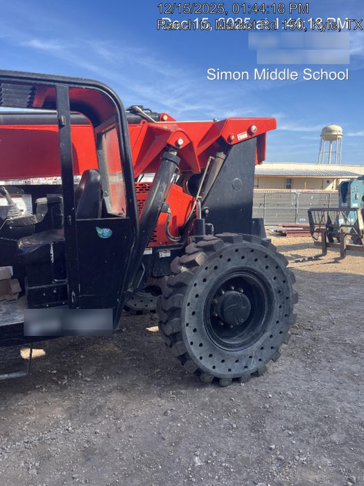 2019 Manitou MTA10055 Canopy, 120 HP, Solid Tires, Work Lights, Lift Hook, Auxiliary Hydraulics 66" Carriage and 60" Forks