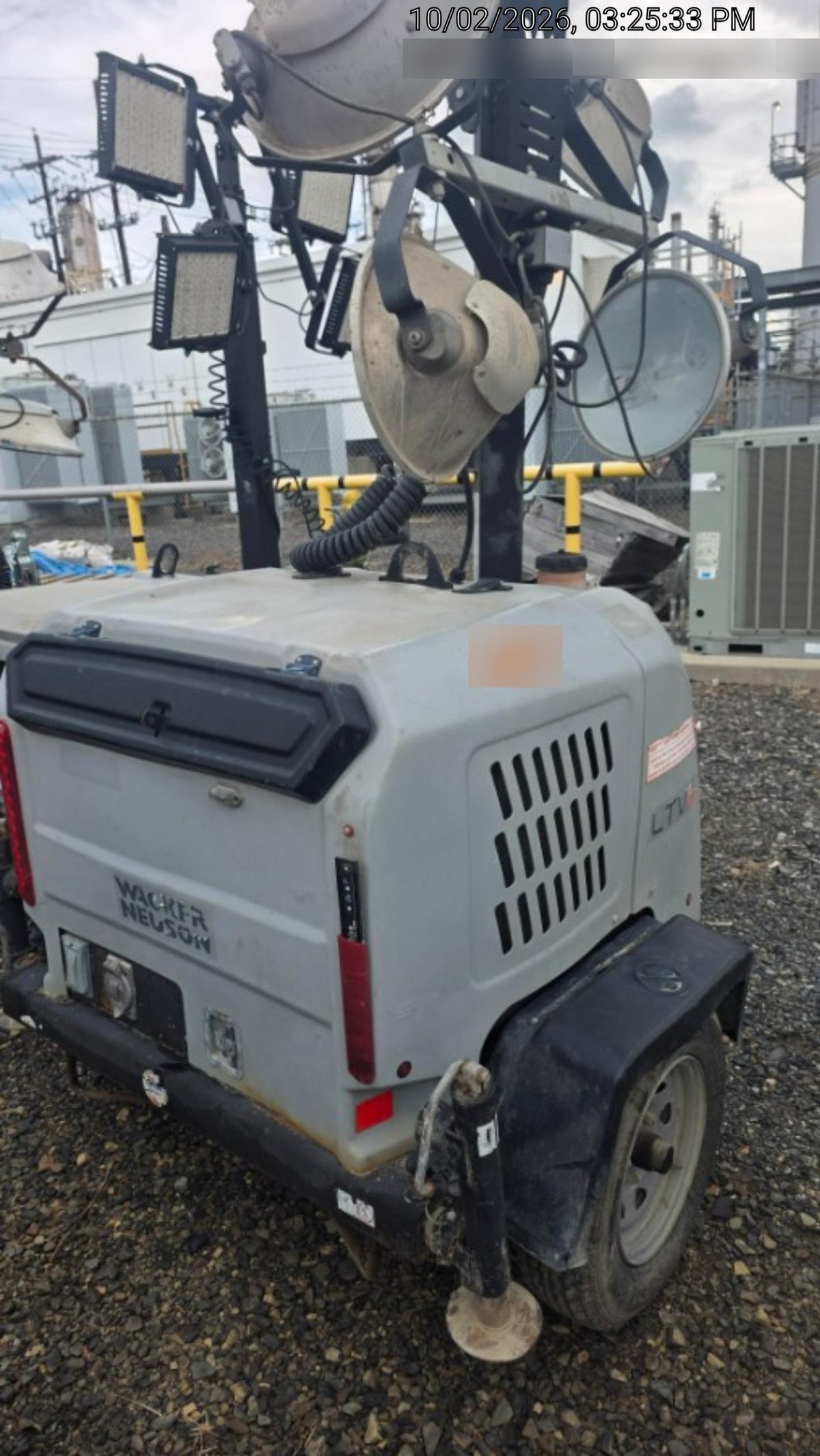 2019 Wacker Neuson LTV6L-MH Wacker Neuson LTV6L Mobile Light Tower w/Fuel Level Sensor Installed