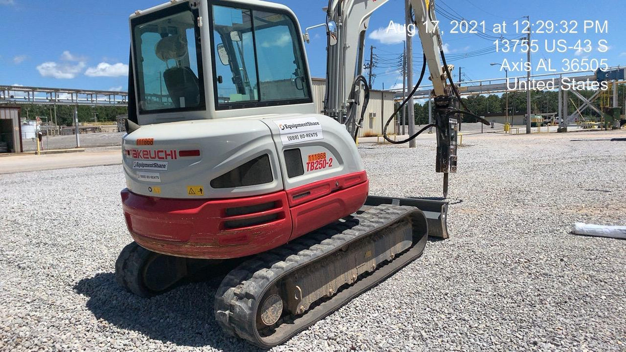 2020 Takeuchi TB250-2C Cab/Heat/Air, Rubber Tracks, Manual TAG QC