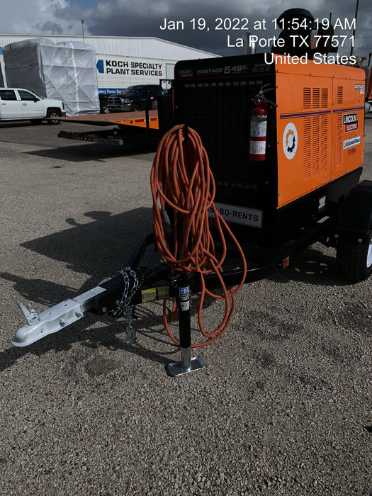 2021 Lincoln Electric Vantage 549X Ready Pak 3, ORANGE (includes trailer, cable rack, fender light kit)