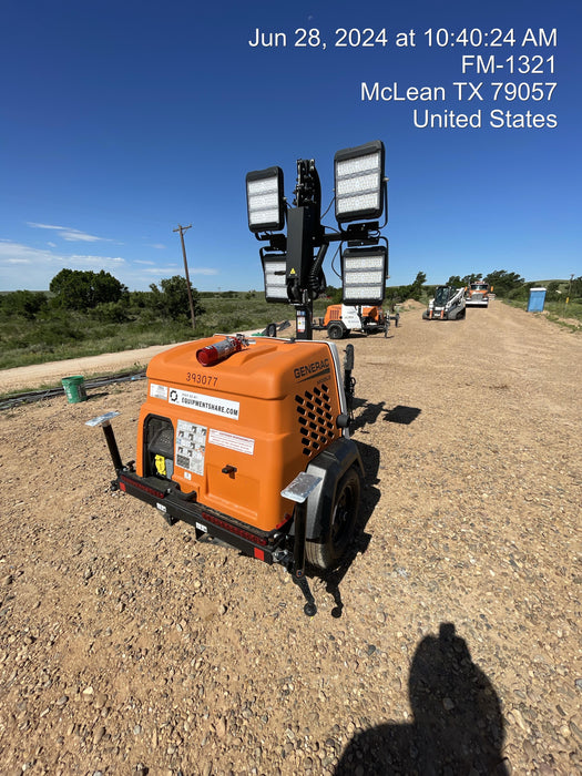 2024 Generac MLT2 Diesel, Flex Switch 120V Input, Powerzone Controller, 
(4) 320W LED Lights, 4kW Generator, 39.9 Gal Fuel Tank, 2" Ball, T3