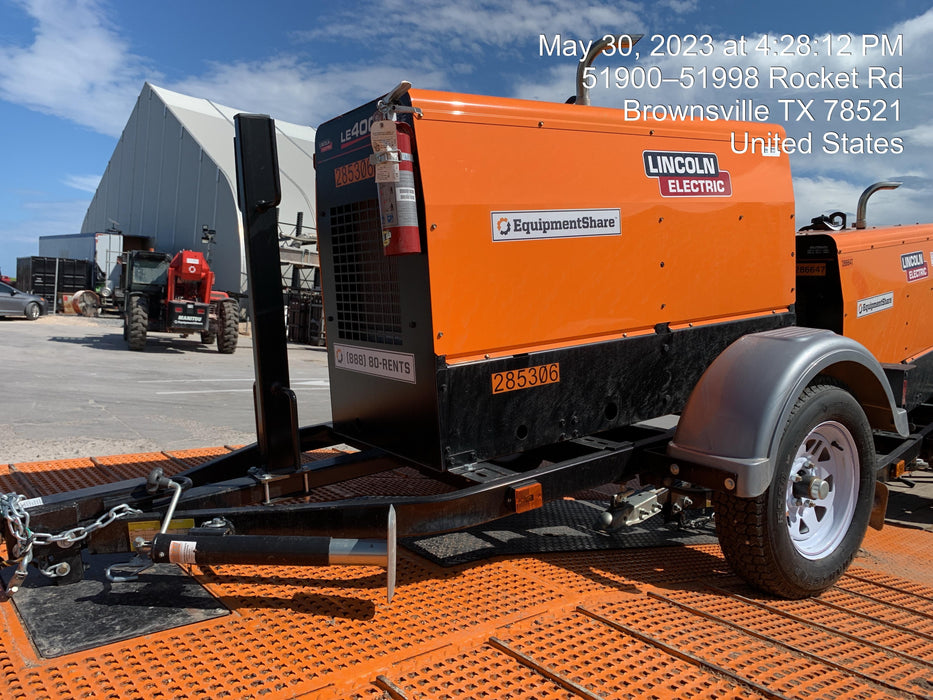 2022 Lincoln Electric LE400 Kubota V1505, Trlr, Cable Rack, Light Kit, ES Decals, T3