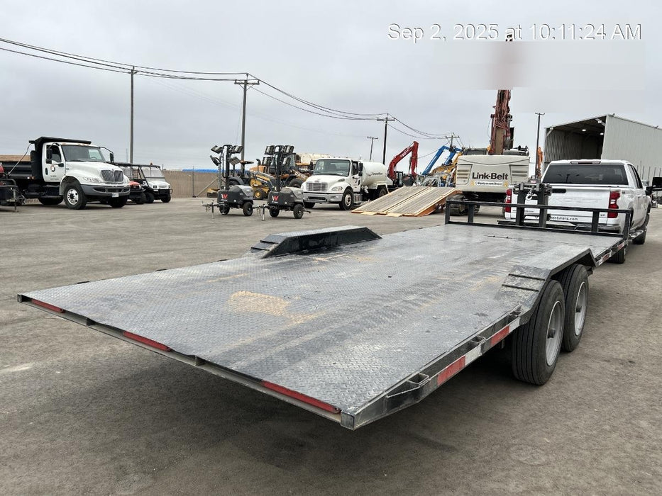 2025 TEXAS PRIDE TRAILERS 21' Lowboy Gravity Tilt Bed 14K Bumper Pull Trailer