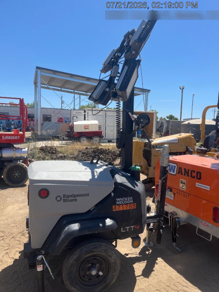 2024 Wacker Neuson LTT4 Diesel, Kohler KDW702, Deep Sea Controller, Auto Start, LED 320W, Bypass Outlet, T3