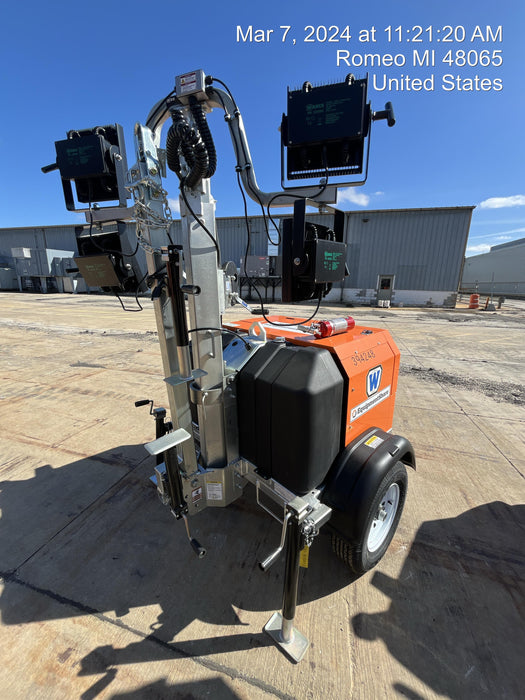 2024 Wanco WLTT-4MM4K Diesel, Deep Sea Controller, Shore Power Plug, Auto Start, (4) 350W LED Floodlights, 4kW Generator, 60 Gal Fuel Tank, 2" Ball, T3