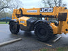 2019 JCB 512-56 Enclosed Cab, 109 HP, Solid Tires, Worklights, Beacon, Aux Hydraulics, Lifting Eye w/60" Carriage/60" Forks