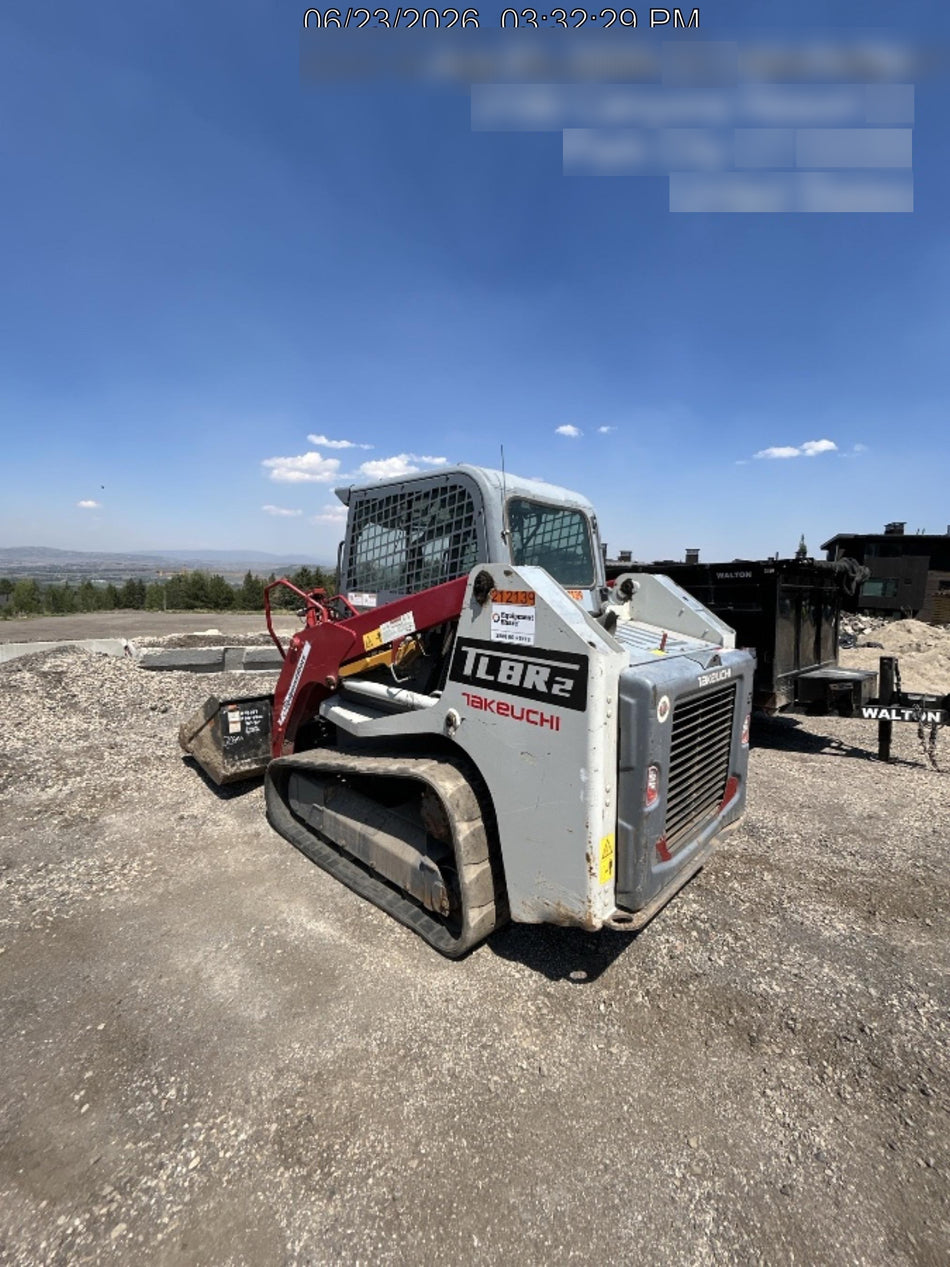 2022 Takeuchi TL8R2-CR 74hp Kubota Diesel, Cab/Heat/Air, Rubber Tracks, Hydraulic QC