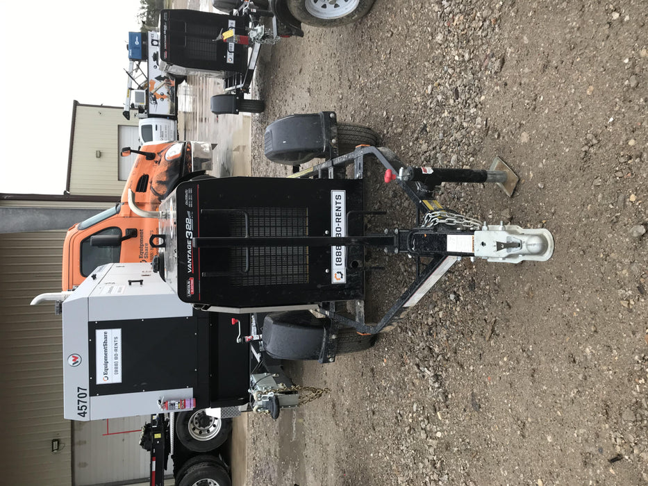2019 Lincoln Electric Vantage 322 Welder Ready-Pak 3, Two wheel trailer, Fender and Light kit, Cable Rack