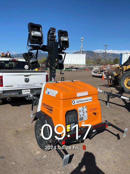 2023 Generac MLT2 Diesel, Flex Switch 120V Input, Powerzone Controller, 
(4) 320W LED Lights, 4kW Generator, 39.9 Gal Fuel Tank, 2" Ball, T3