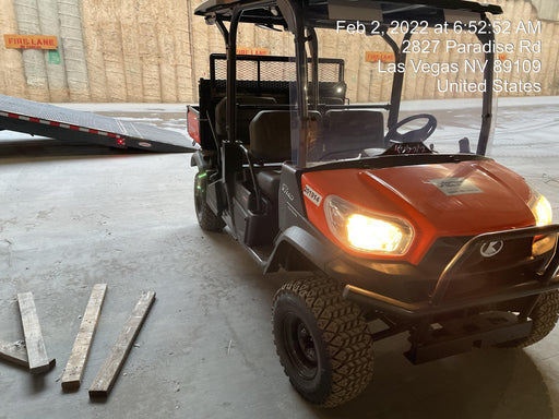 2022 Kubota RTV-X1140W-H Plastic Canopy, Windshield Acrylic Clear, LED Strobe Light, Wire Harness Kit, Back up Alarm