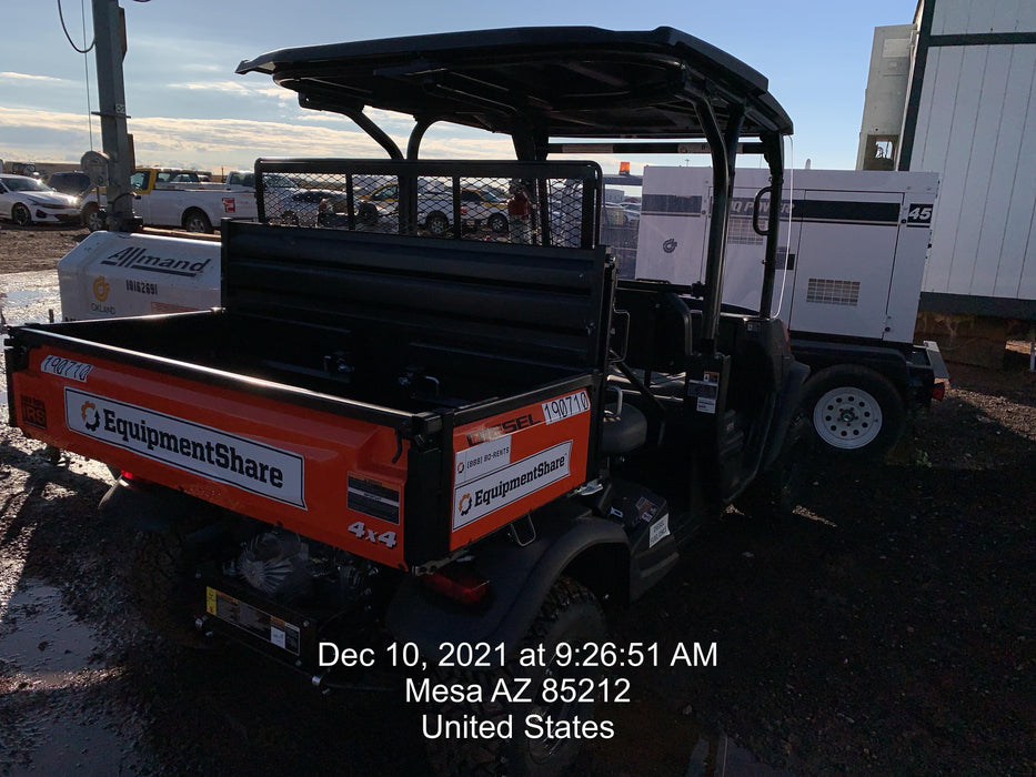 2022 Kubota RTV-X1140W-H Plastic Canopy, Windshield Acrylic Clear, LED Strobe Light, Wire Harness Kit, Back up Alarm