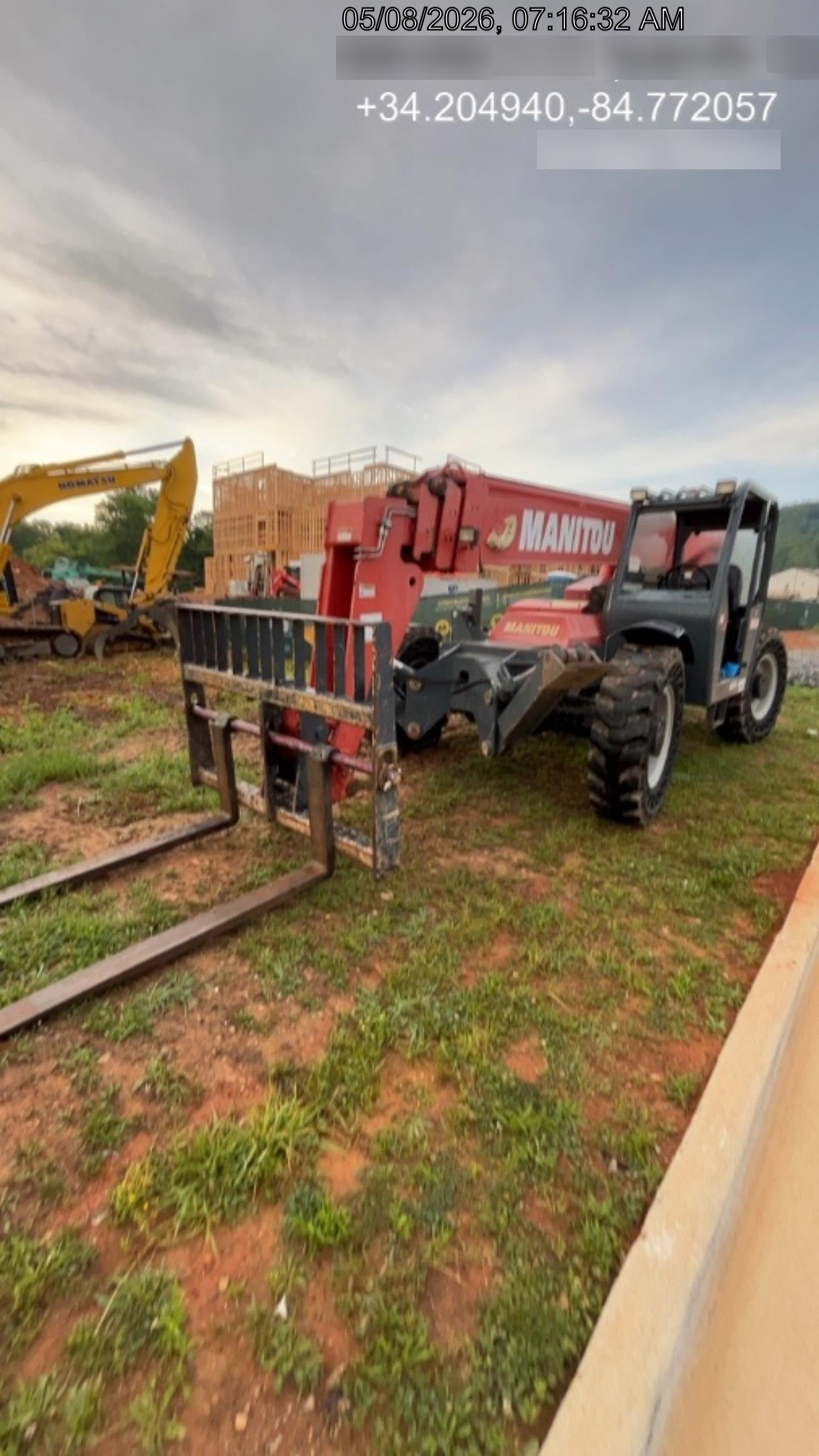 2018 Manitou MTA10055 Manitou MTA 10055 w/Open ROPS, Work Lights/Strobe, Aux Hyd, Solid Tires, Lift Hook, 66" Carriage, 60" Forks