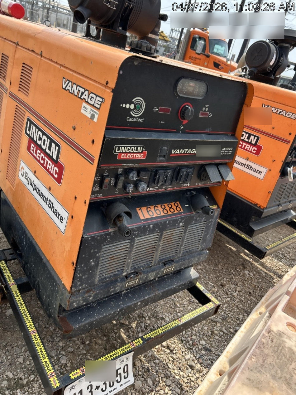 2021 Lincoln Electric Vantage 549X Ready Pak 3, ORANGE (includes trailer, cable rack, fender light kit)