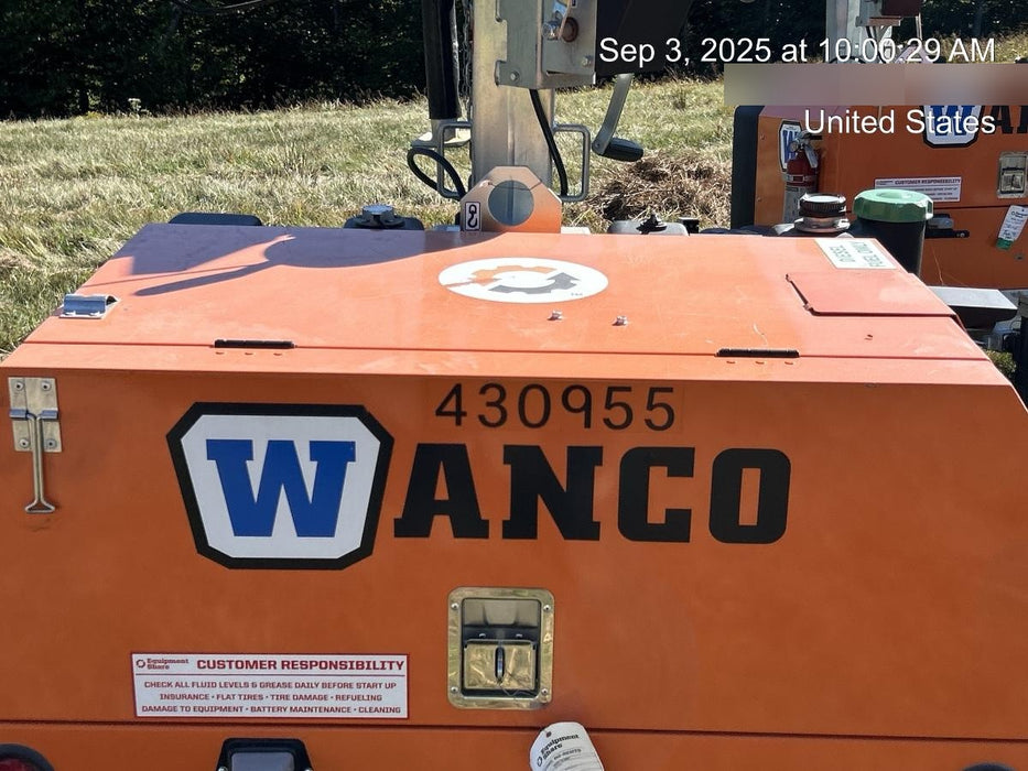 2024 Wanco WLTT-4MM4K Diesel, Deep Sea Controller, Shore Power Plug, Auto Start, (4) 350W LED Floodlights, 4kW Generator, 60 Gal Fuel Tank, 2" Ball, T3
