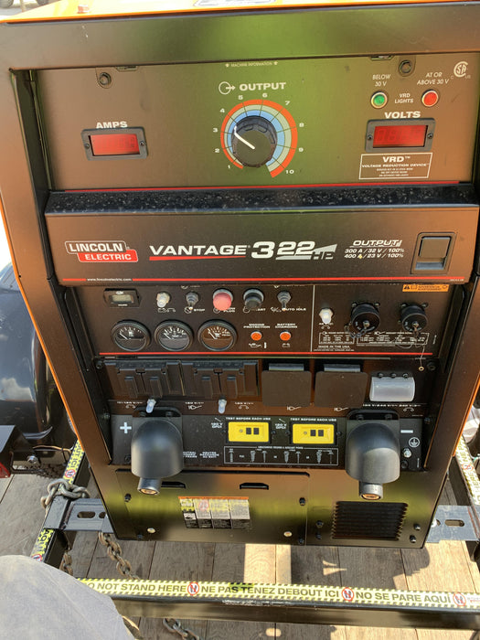 2021 Lincoln Electric Vantage 322 Vantage 322 Ready Pak 3 w/ Decals, ORANGE (includes trailer, cable rack, fender light kit) NO Telematics