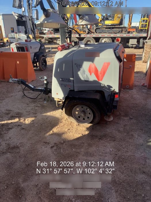 2018 Wacker Neuson LTV6L-MH Wacker Neuson LTV6L Mobile Light Tower w/Fuel Level Sensor Installed