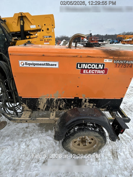 2021 Lincoln Electric Vantage 322 Vantage 322 Ready Pak 3 w/ Decals, ORANGE (includes trailer, cable rack, fender light kit) NO Telematics