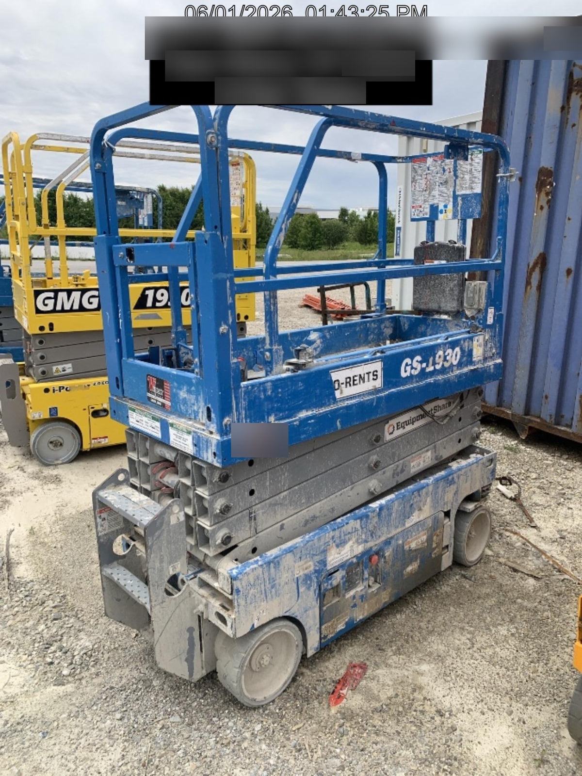 2020 Genie GS-1930 Solid Non Marking Tires, Beacon, Folding rails with half height swing gate