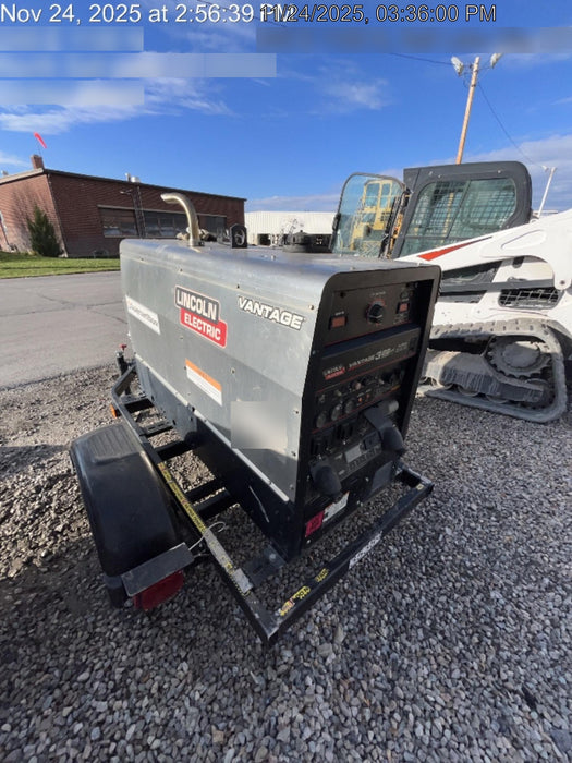 2019 Lincoln Electric Vantage 322 Welder Ready-Pak 3, Two wheel trailer, Fender and Light kit, Cable Rack