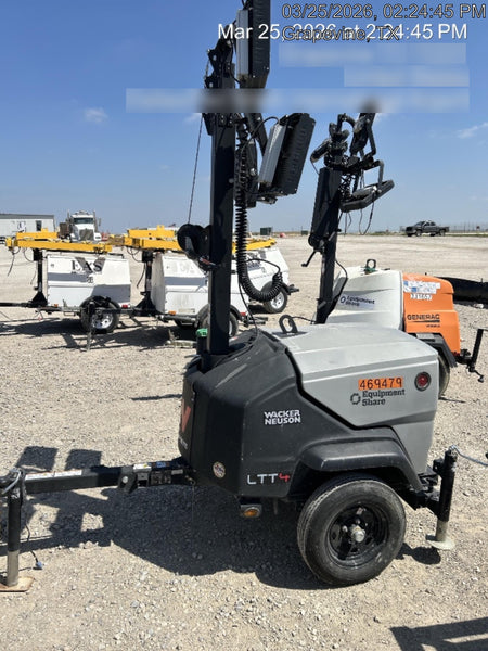 2024 Wacker Neuson LTT4 Diesel, Kohler KDW702, Deep Sea Controller, Auto Start, LED 320W, Bypass Outlet, T3