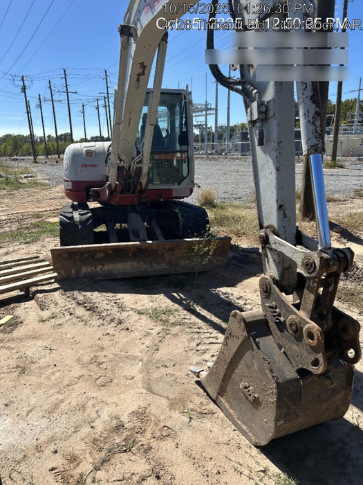 2019 Takeuchi TB290 Cab, AC, Rubber Tracks, Dozer Blade, Travel Alarm, Control Pattern Change Valve, Auxiliary Hydraulics w/18" Quick Coupler Bucket with teeth, 6.2 cu. ft. capacity/24" Quick Coupler Bucket with teeth, 8.6 cu. ft. capacity/36" Quick Coupler Bucket with teeth, 13.4 cu. ft. capacity, Quick Coupler, Hydraulic Thumb Installed