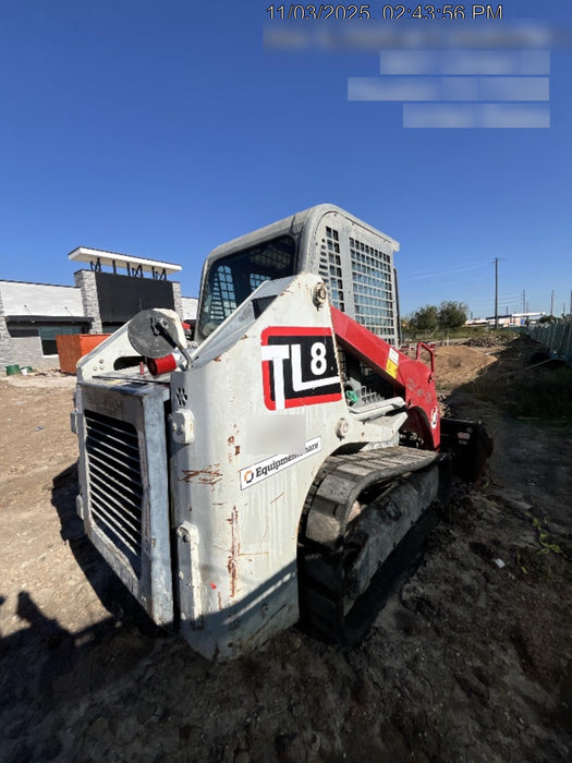 2019 Takeuchi TL8 Cab, Heat/AC, Defroster, 15" Wide Rubber Tracks, Back-up Alarm, Front & Rear Working Lights, Auxiliary Hydraulics, Two-Speed Travel, Electronic Monitoring System, Hydraulic Universal Quick Hitch 76" HD Dirt Bucket with 8 Teeth, 20.3 cubic feet Capacity