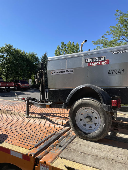 2019 Lincoln Electric Vantage 322 Ready-Pak 3, Two Wheel Trailer, Fender and Light Kit, Cable Rack