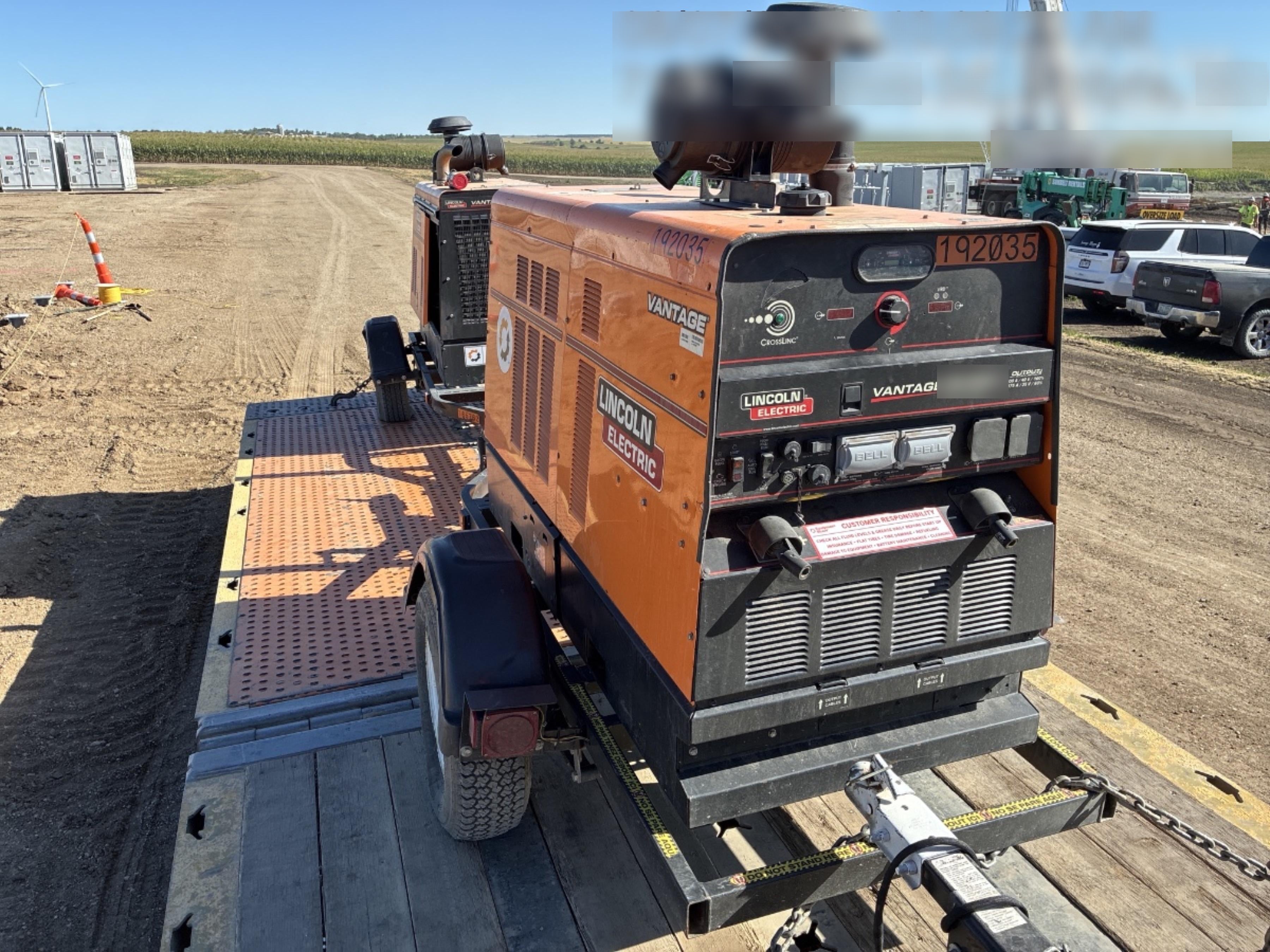 2021 Lincoln Electric Vantage 549X Ready Pak 3, ORANGE (includes trailer, cable rack, fender light kit)