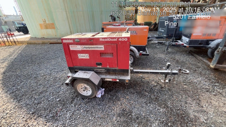 2023 Shindaiwa DGW400MDL Kubota D902 Engine, 23 HP, Dual Op Welder, Wire, Arc, Droop Stick, Tig, and CC Stick Functionality, Simulphase, 3 Phase and 1 Phase Gen Output, Single Axle NB Trlr, Slr Trckl Chrg 12V 12W, Fire Ext
