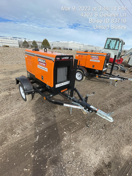 2023 Lincoln Electric LE400 Kubota V1505, Trlr, Cable Rack, Light Kit, ES Decals, T3