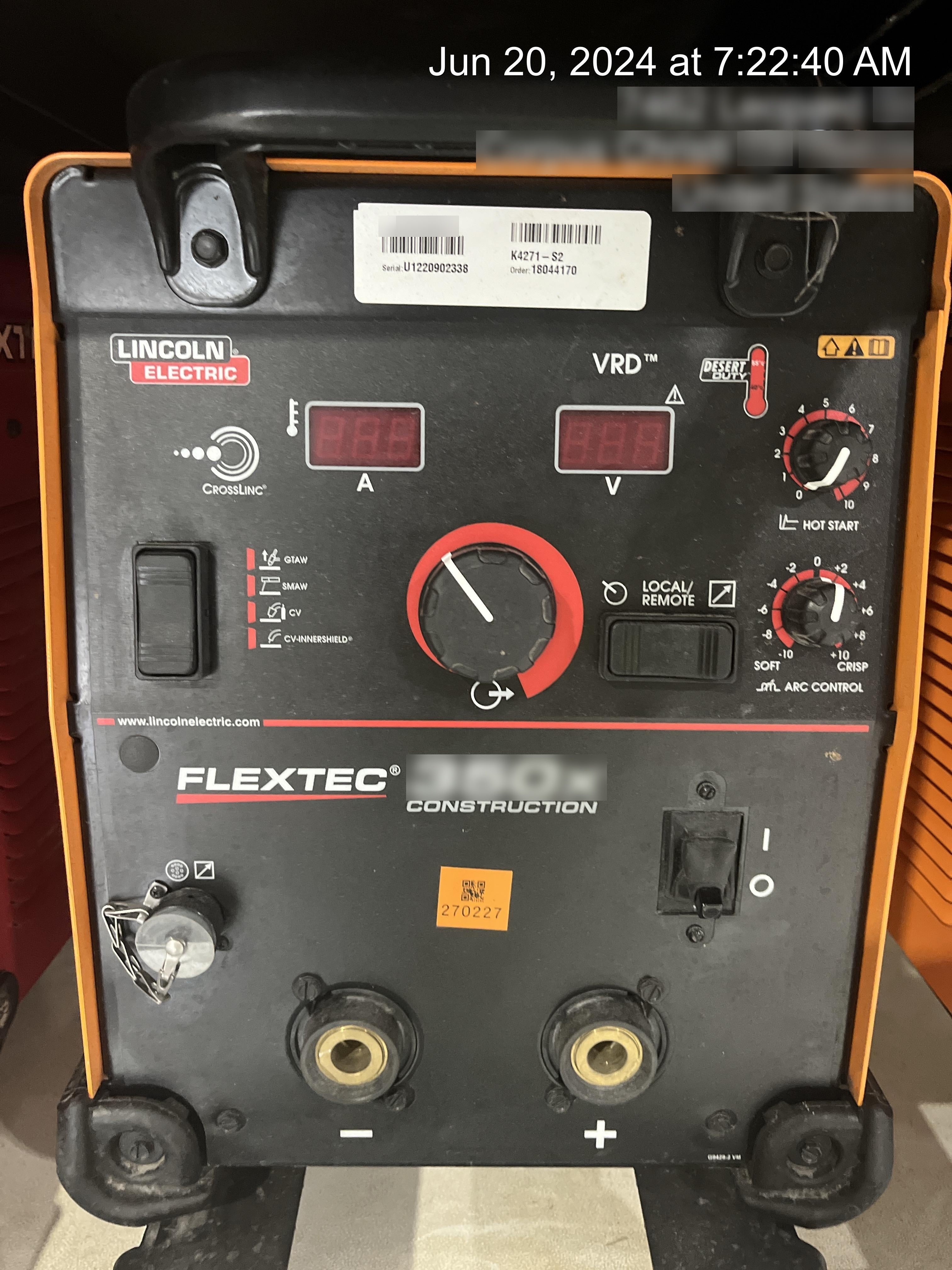 2022 LINCOLN ELECTRIC FLEXTEC 350X