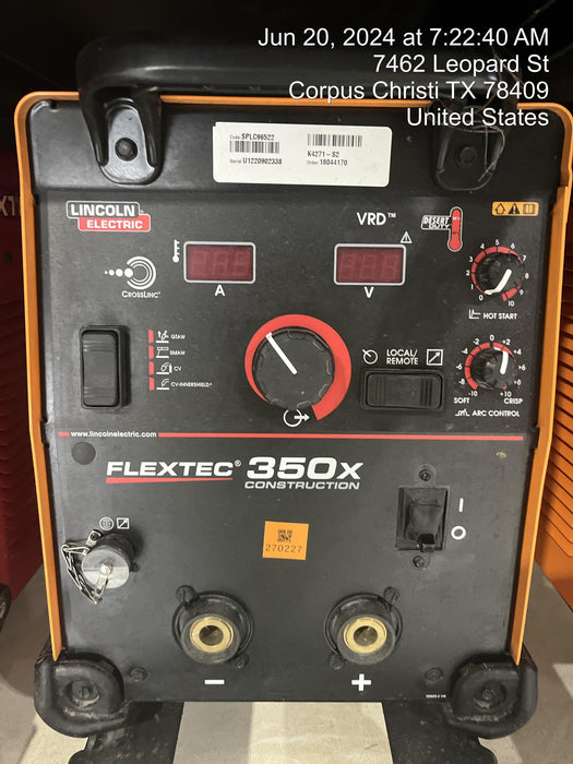 2022 LINCOLN ELECTRIC FLEXTEC 350X