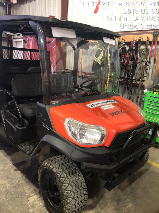 2022 Kubota RTV-X1140W-H Plastic Canopy, Windshield Acrylic Clear, LED Strobe Light, Wire Harness Kit, Back up Alarm